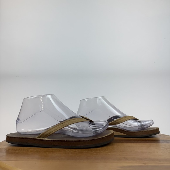 Womens Rainbow Sandals 301 Alts Brown Leather Flip Flops Size Medium 5.5-6.5 GUC - Picture 1 of 8